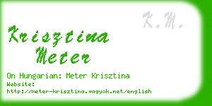 krisztina meter business card